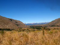 Zicht op de Andes vanuit de trein Photo
