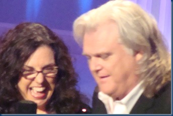 Sharon White and husband Ricky Skaggs presenting IBMA Award for the 2009 Entertainer of the Year