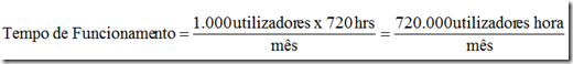 Tempo de Funcionamento Tempo de Funcionamento
