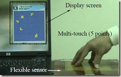 Flexible electronics sensors for tactile multi-touching