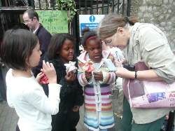 Children at the green fair