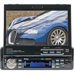 Boss BV9995B 7-Inch In-Dash Motorized Widescreen Touchscreen TFT Monitor/DVD/MP3/CD Combo Receiver with Built-in Bluetooth