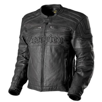 Scorpion All In Men's Leather Motorcycle Jacket - 2009 Model - Naked - Black - XL/Tall