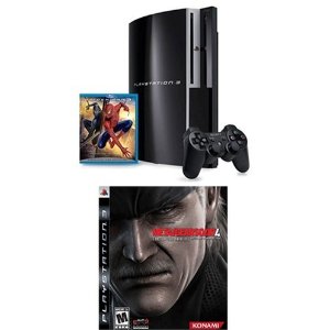 PlayStation 3 40GB w/ Bonus Spider-Man 3 (Blu-ray) and Metal Gear Solid 4: Guns of the Patriots