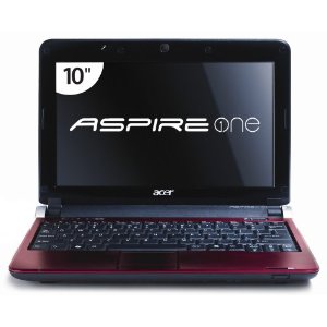 Acer Aspire One AOD150-1920 10.1-Inch Ruby Red Netbook - 6.5 Hour Battery Life