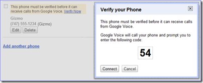 GV Settings Verify your phone