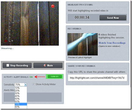 Highlightcam setting Highlightcam setting