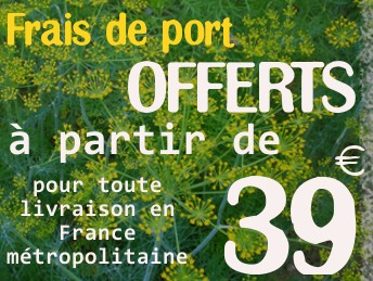 Frais de port offert &agrave; partir de 39 euros