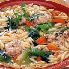Turkey Soup with Orzo and White Beans