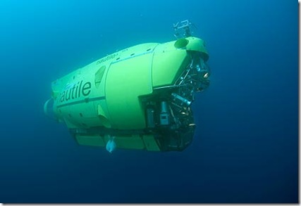 minissubmarino Nautile, que participará dos trabalhos de busca pelo Airbus