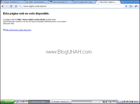 error registro unah error registro unah