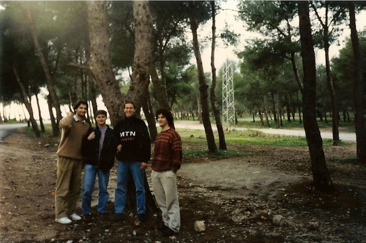 Santi, Tomás, Antxón y Aitor junto al CP Palma de Mallorca
