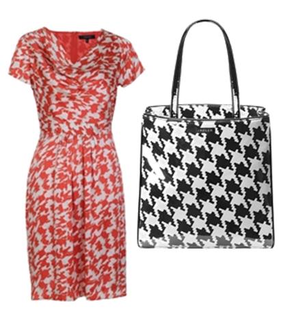 How to wear Houndstooth - Houndstooth dress and bag by Jaeger
