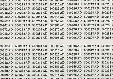 W&V Blog: On Kawara Reading One Million Years