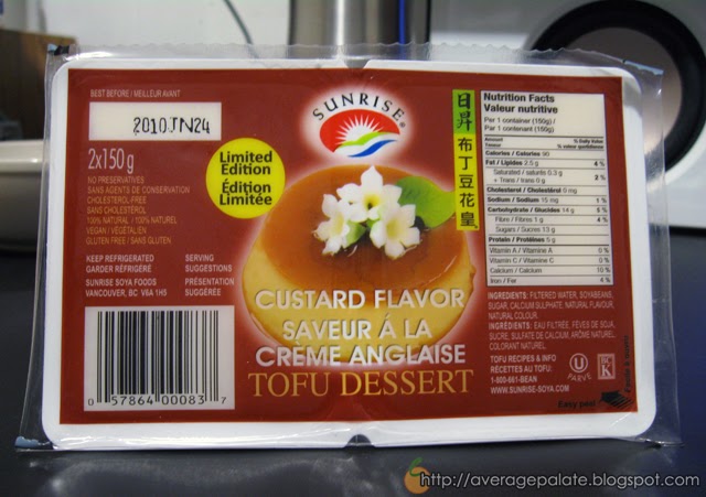 Sunrise Tofu Dessert: Caramel Custard Flavour - Average Palate