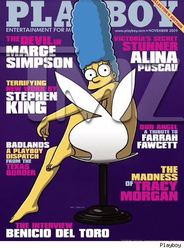 Marge Simpson on the cover of Playboy Marge Simpson on the cover of Playboy
