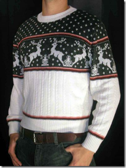 мужской свитер с оленями