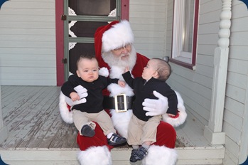 Santa - L and H on lap 2 Santa - L and H on lap 2