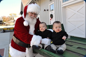 Santa - Sitting on cart - close up