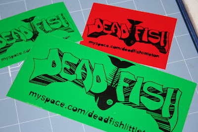 Deadfish Stickers made with F Nice Records DIY Artist Merchandise Services