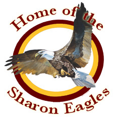 Sharon H.S. - Home of the Eagles! Click mascot image to link to SHS website.