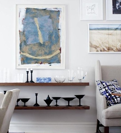 [vignette display open shelves shelving between living room and dining room art work multimedia painting[5].jpg]