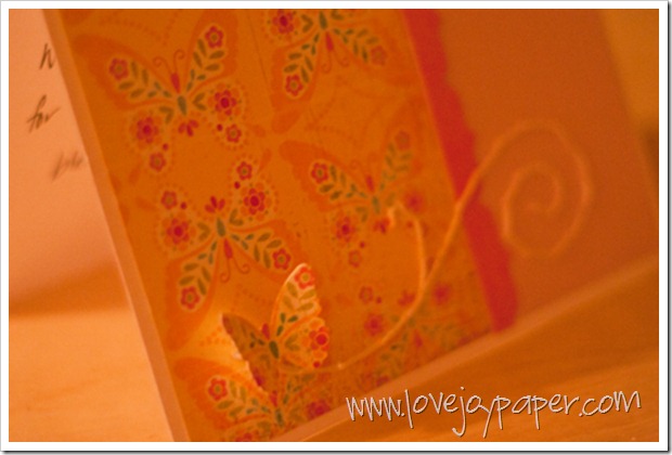 butterfly card closeup