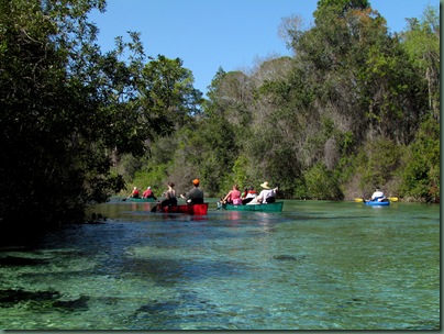 canoes on the  Weeki Wachee River