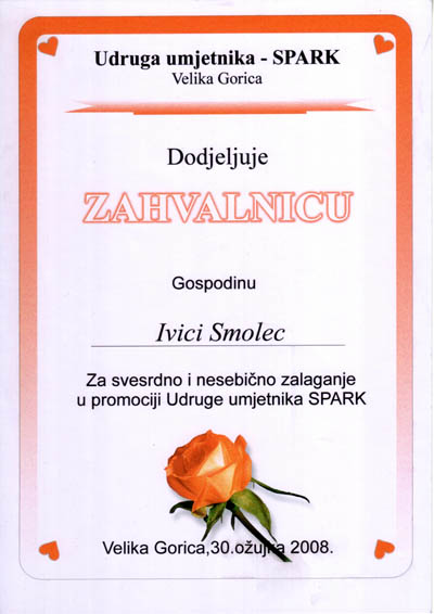 Zahvalnica "Sparka"