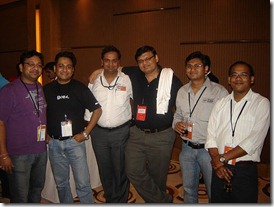 Left to Right - Ashish, Arjit, Nitin, Pinal, Suprotim and Sumit at Infragistics party