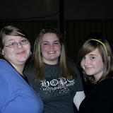 Left to Right: Anna, Brittany, and Joanne on a Tuesday night youth service