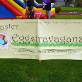 The sign for the eggstravaganza
