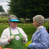 Brenda talking with Yvonne