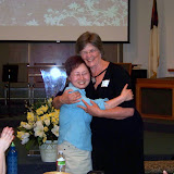 Han and Phyllis hugging