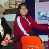Sitting watching the object lesson done by Laura