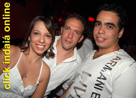 Ana Carolina, Daniel Salla e Alisson na White Party (Crédito: Fábio Alexandre)