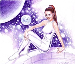 Cosmina Pasarin in cosmos desen in pix