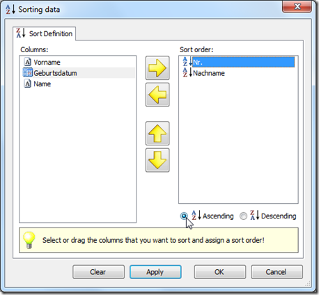 SortDialog SortDialog