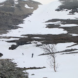 Fortsatt snø nedenfor Klevius-berget.