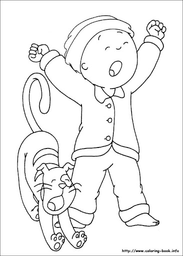 caillou dibujos colorear