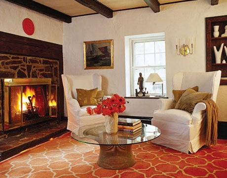 [Eldon Wong designer rug mirrors bull]