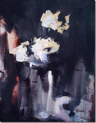 Les fleurs en blanc et noir