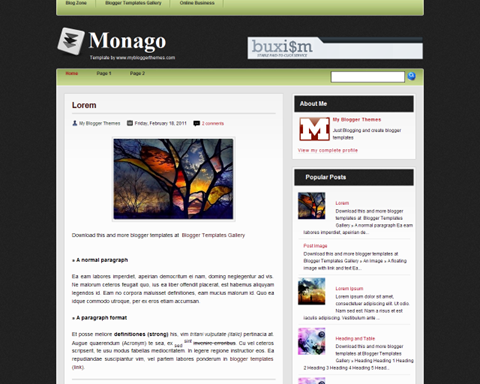 monago blogger template