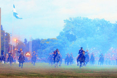 Carga de Caballeria evocando el Combate de San Lorenzo. 3 Febrero 2010