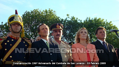 Giustiniani, Tessio, Raimundo y autoridades nacionales y de Fuerzas Armadas