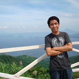 solo pic with taal lake as the background.