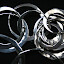 close up round hoop earring