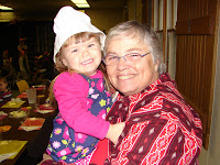Rachel and Shosho at the school Thanksgiving program