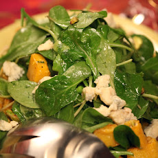 Roasted Pumpkin with Pistachios and Gorgonzola
