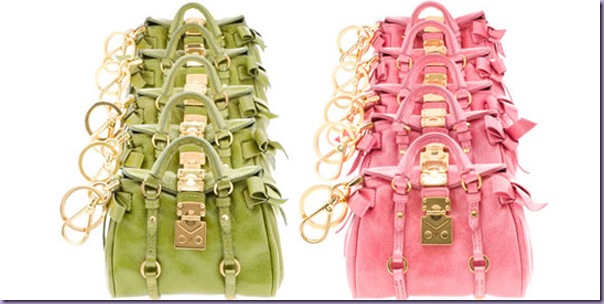 Pingentes-Charms-Bolsas-Miu-Miu-Verde-Rosa Pingentes-Charms-Bolsas-Miu-Miu-Verde-Rosa